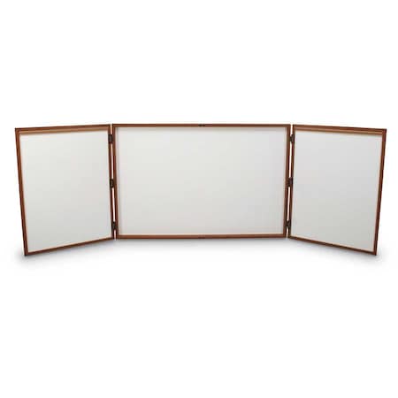 United Visual Products Corkboard, Fabric, 2 Door, Satin/Prl, 72x36" UV305-SATIN-PEARL